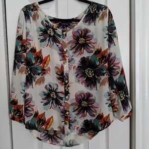 Lands End Floral blouse